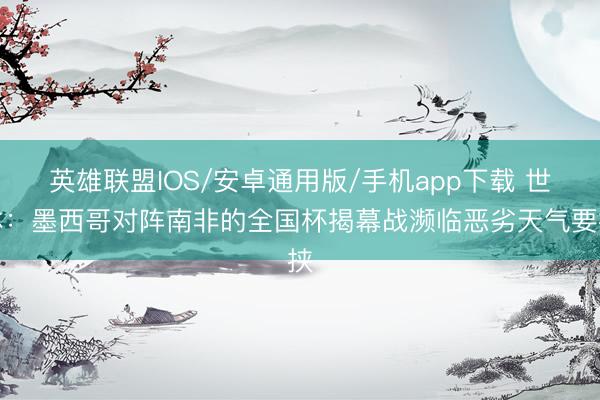 英雄联盟IOS/安卓通用版/手机app下载 世体：墨西哥对阵南非的全国杯揭幕战濒临恶劣天气要挟