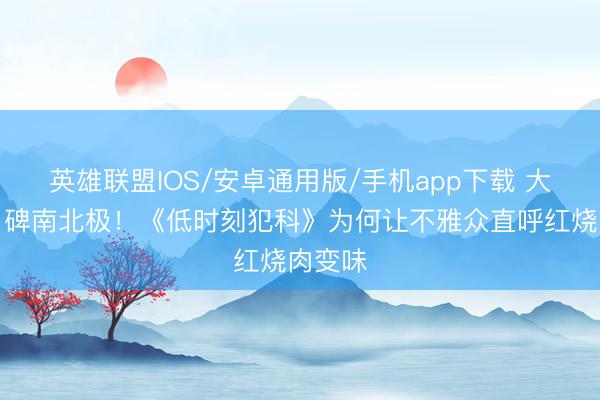 英雄联盟IOS/安卓通用版/手机app下载 大结局口碑南北极！《低时刻犯科》为何让不雅众直呼红烧肉变味